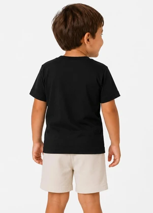 Select - Conjunto Camiseta com Bermuda Infantil Preto - SELECT