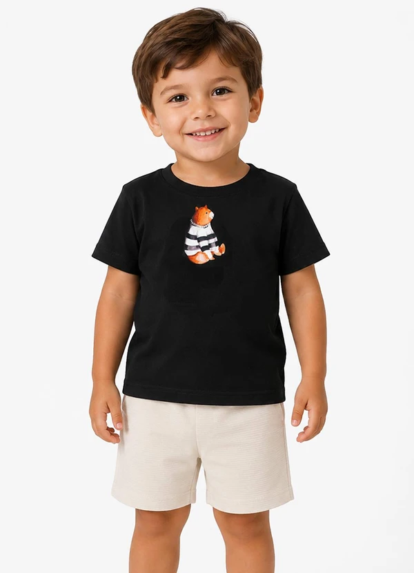 Select - Conjunto Camiseta com Bermuda Infantil Preto