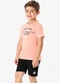 Rovi Kids - Conjunto Camiseta com Bermuda Infantil Preto - variação: Rosa