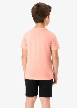 Rovi Kids - Conjunto Camiseta com Bermuda Infantil Rosa - ROVI KIDS