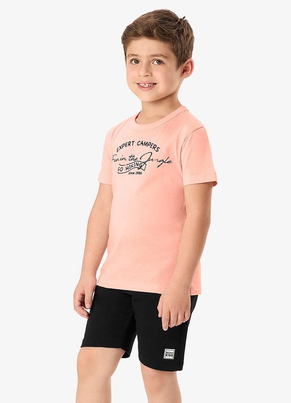 Rovi Kids - Conjunto Camiseta com Bermuda Infantil Rosa
