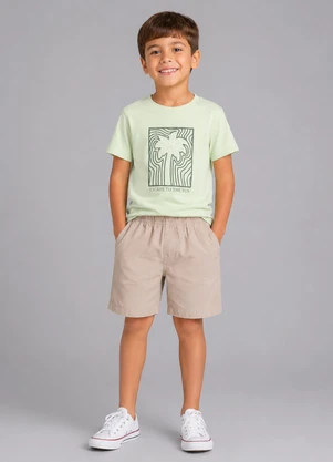 Rovi Kids - Conjunto Camiseta com Bermuda Infantil  Verde - ROVI KIDS