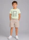 Rovi Kids - Conjunto Camiseta com Bermuda Infantil  Amarelo - variação: Verde Claro