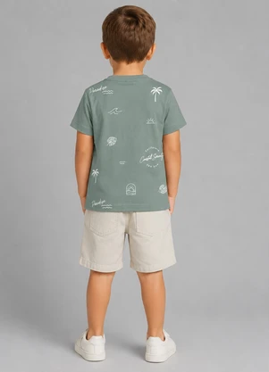 Rovi Kids - Conjunto Camiseta com Bermuda Infantil  Verde - ROVI KIDS