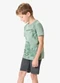 Rovi Kids - Conjunto Camiseta com Bermuda Infantil Bege - variação: Verde