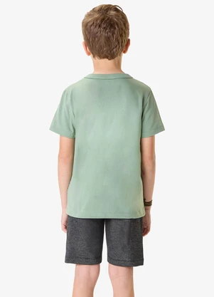 Rovi Kids - Conjunto Camiseta com Bermuda Infantil Verde - ROVI KIDS