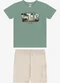Rovi Kids - Conjunto Camiseta com Bermuda Infantil Verde - variação: Verde