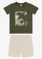 Rovi Kids - Conjunto Camiseta com Bermuda Infantil Verde - variação: Verde