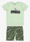 Rovi Kids - Conjunto Camiseta com Bermuda Infantil Preto - variação: Verde