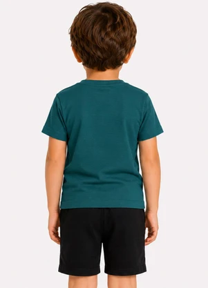 Select - Conjunto Camiseta com Bermuda Infantil Verde - SELECT