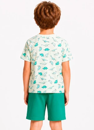 Select - Conjunto Camiseta com Bermuda Infantil Verde - SELECT