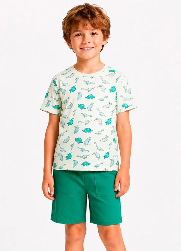 Select - Conjunto Camiseta com Bermuda Infantil Verde