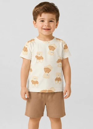 Select - Conjunto Camiseta com Bermuda Infantil Verde - SELECT