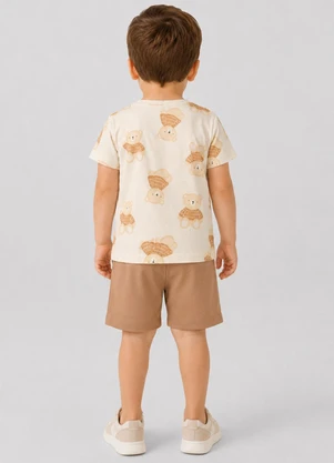 Select - Conjunto Camiseta com Bermuda Infantil Verde - SELECT