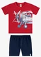 Rovi Kids - Conjunto Camiseta com Bermuda Infantil Vermelho - variação: Vermelho