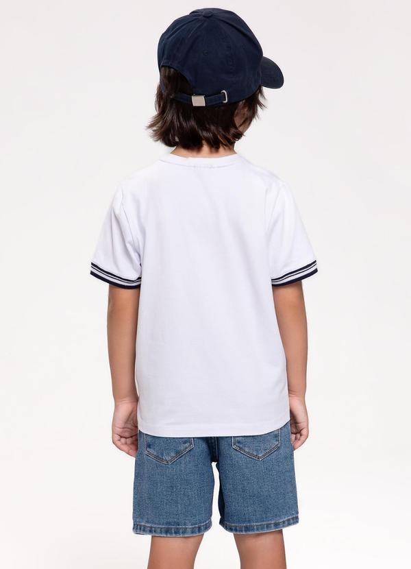 Trick Nick - Conjunto Camiseta com Bermuda Jeans Branco 2