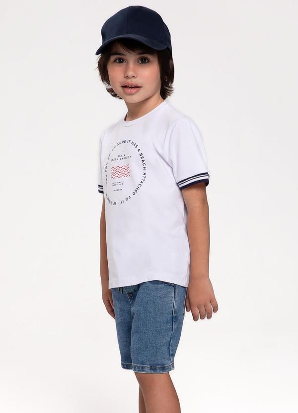 Trick Nick - Conjunto Camiseta com Bermuda Jeans Branco 3