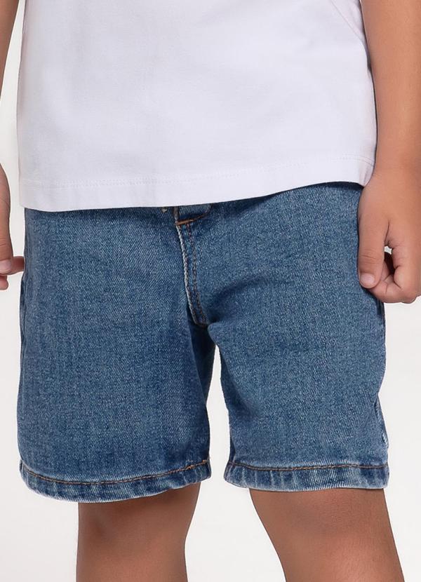 Trick Nick - Conjunto Camiseta com Bermuda Jeans Branco 5