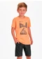 Trick Nick - Conjunto Camiseta com Bermuda Verde - variação: Laranja