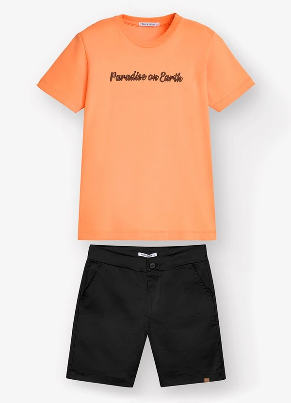 Trick Nick - Conjunto Camiseta com Bermuda Laranja 6