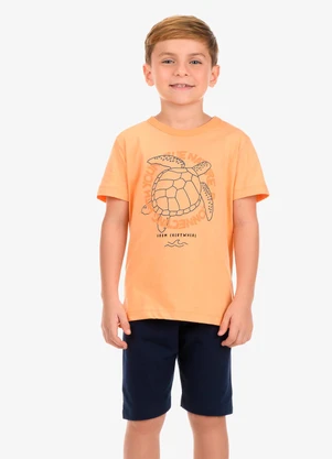 Rovi Kids - Conjunto Camiseta com Bermuda Laranja - ROVI KIDS