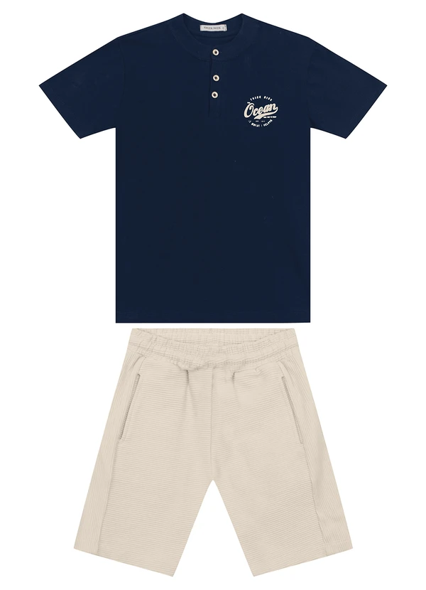 Trick Nick - Conjunto Camiseta com Bermuda Masculino Azul 2