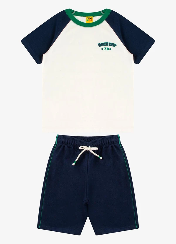 Rovi Kids - Conjunto Camiseta com Bermuda Masculino Azul 6