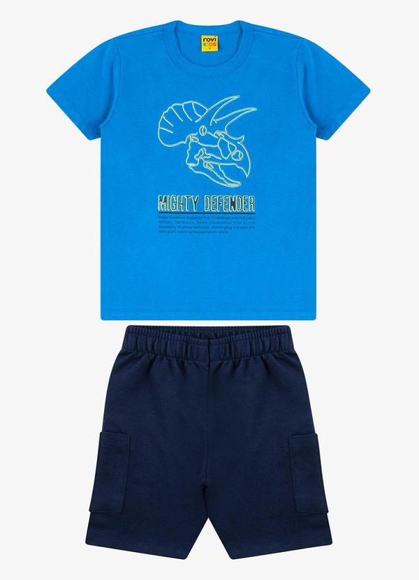 Rovi Kids - Conjunto Camiseta com Bermuda Masculino Azul 6