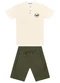 Trick Nick - Conjunto Camiseta com Bermuda Masculino Azul - variação: Bege
