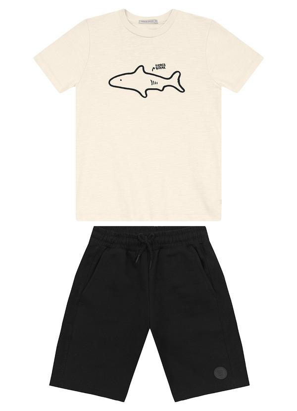 Trick Nick - Conjunto Camiseta com Bermuda Masculino Bege 1
