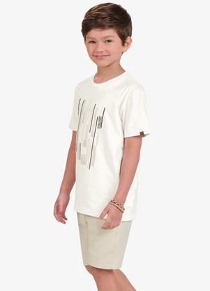 Trick Nick - Conjunto Camiseta com Bermuda Masculino Bege - TRICK NICK