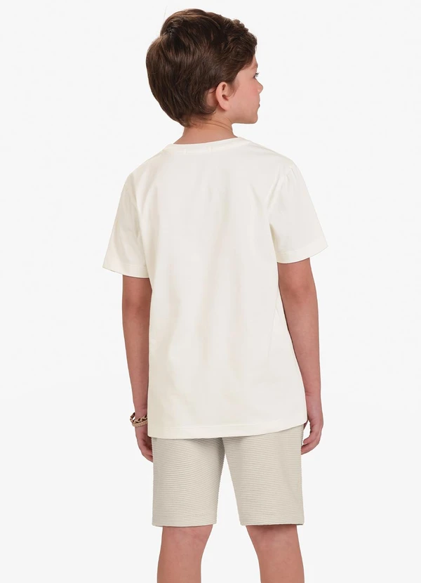 Trick Nick - Conjunto Camiseta com Bermuda Masculino Bege 2