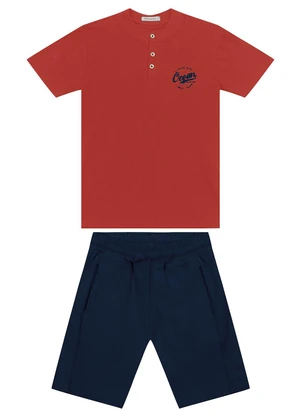 Trick Nick - Conjunto Camiseta com Bermuda Masculino Laranja - TRICK NICK