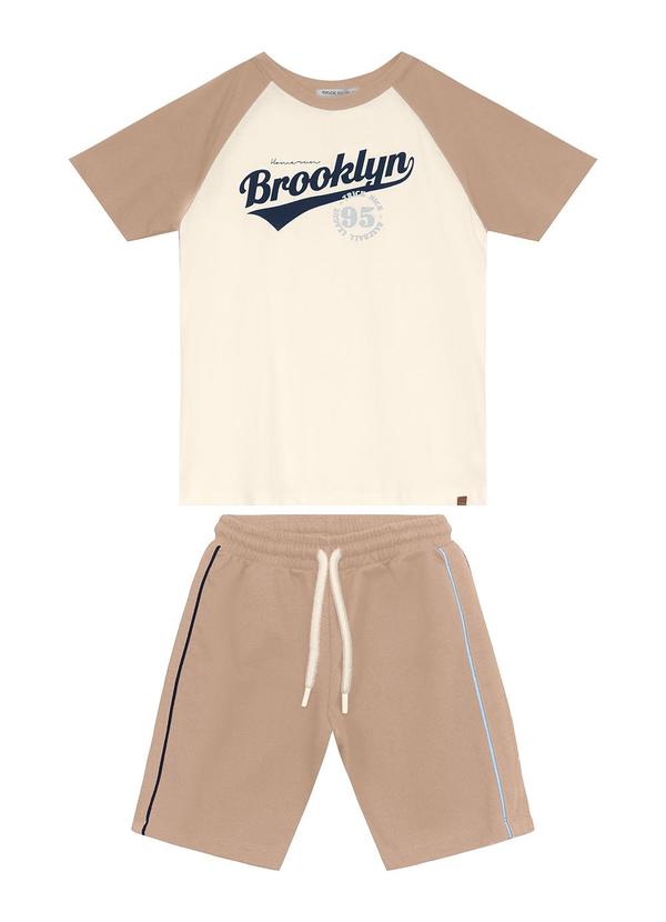 Trick Nick - Conjunto Camiseta com Bermuda Masculino Marrom 1