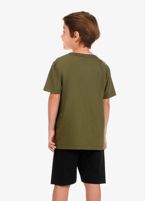 Rovi Kids - Conjunto Camiseta com Bermuda Masculino Verde 2
