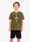 Rovi Kids - Conjunto Camiseta com Bermuda Masculino Azul - variação: Verde