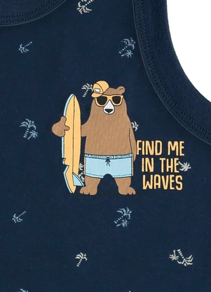 Rovi Kids - Conjunto Camiseta com Bermuda Meia Malha Azul - ROVI KIDS