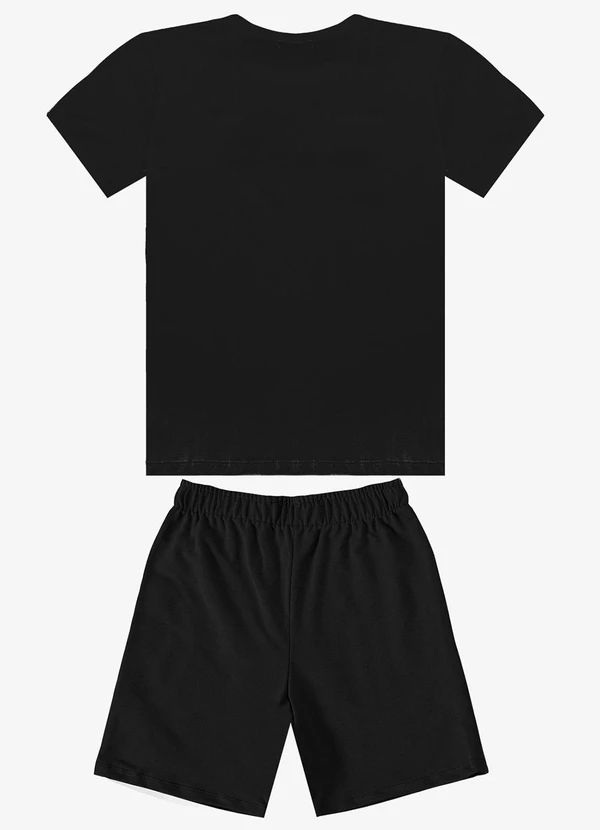 Rovi Kids - Conjunto Camiseta com Bermuda Preto 4