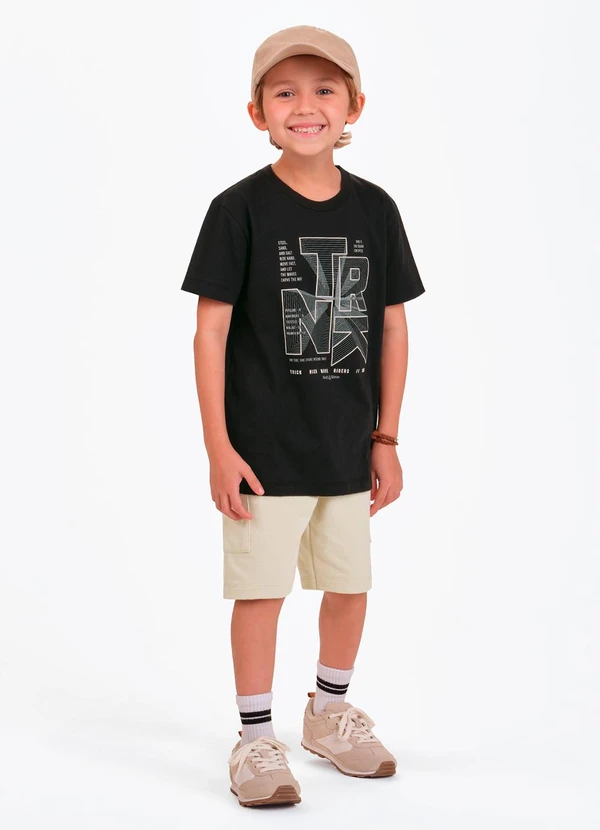 Trick Nick - Conjunto Camiseta com Bermuda Preto 3