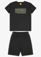 Rovi Kids - Conjunto Camiseta com Bermuda Bege - variação: Preto