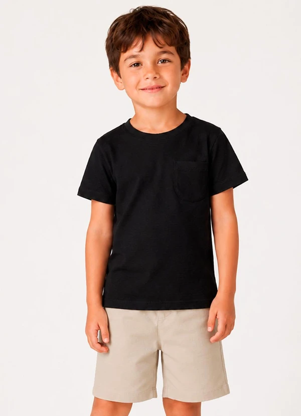 Select - Conjunto Camiseta com Bermuda Preto