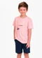Trick Nick - Conjunto Camiseta com Bermuda Masculino Preto - variação: Rosa
