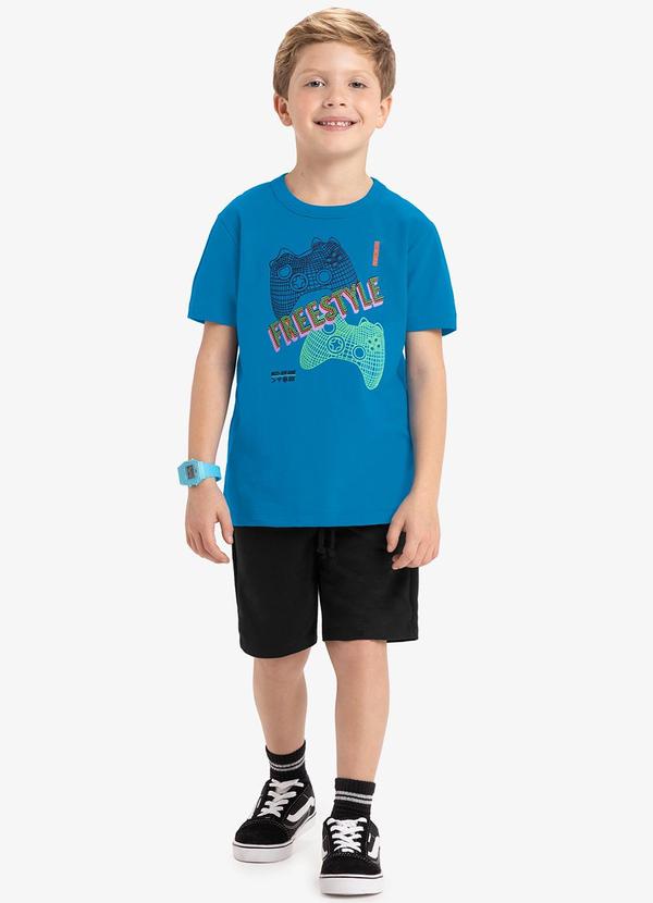 Rovi Kids - Conjunto Camiseta com Bermuda Azul 3