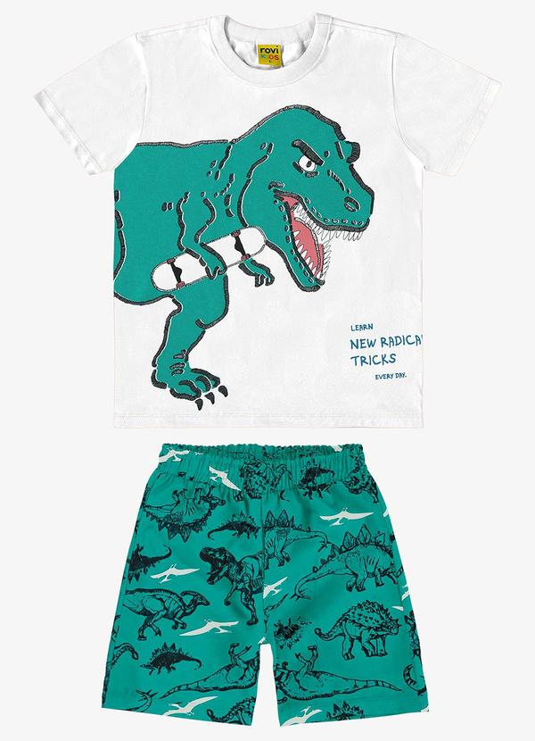 Rovi Kids - Conjunto Camiseta com Bermuda Branco