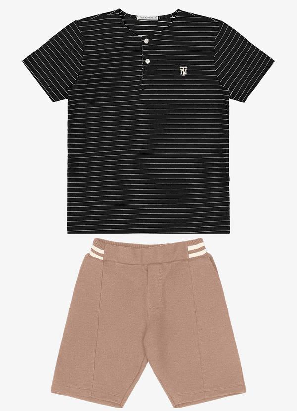 Trick Nick - Conjunto Camiseta com Bermuda Trick Nick Preto