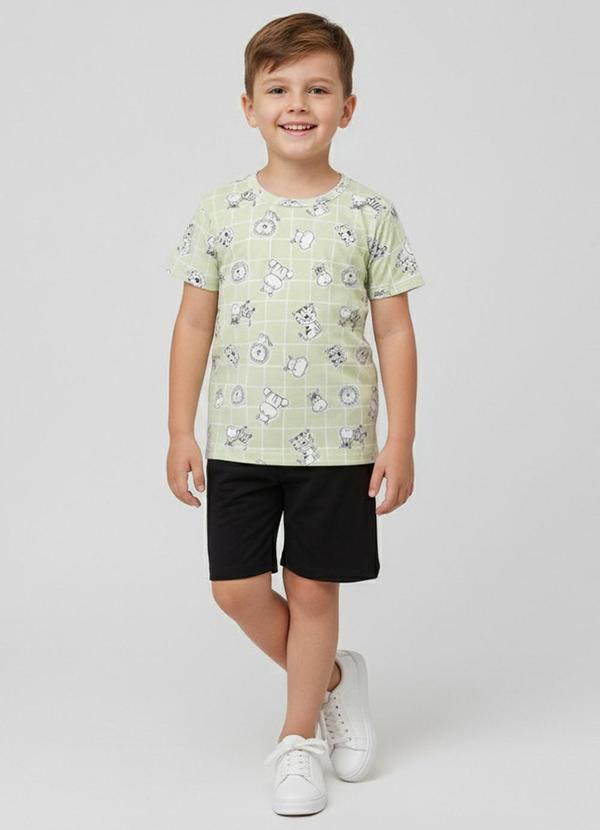 Rovi Kids - Conjunto Camiseta com Bermuda Verde