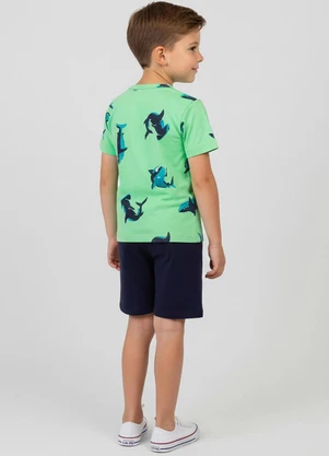 Rovi Kids - Conjunto Camiseta com Bermuda Verde - ROVI KIDS