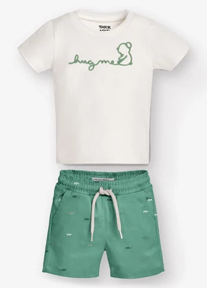 Trick Nick - Conjunto Camiseta com Bermuda Verde - TRICK NICK