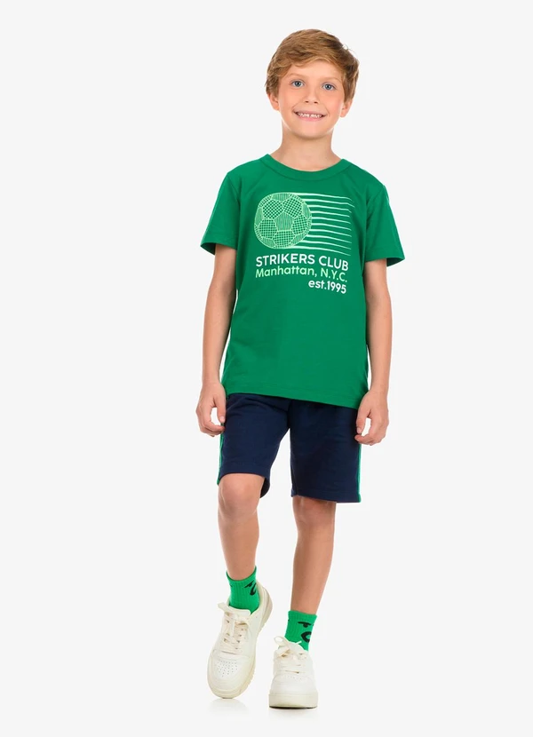 Rovi Kids - Conjunto Camiseta com Bermuda Verde 3