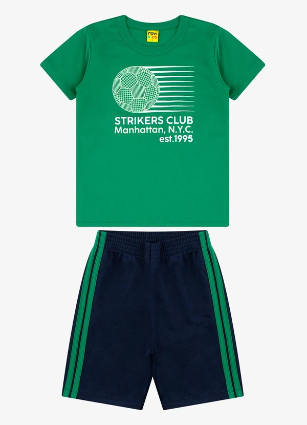 Rovi Kids - Conjunto Camiseta com Bermuda Verde 6